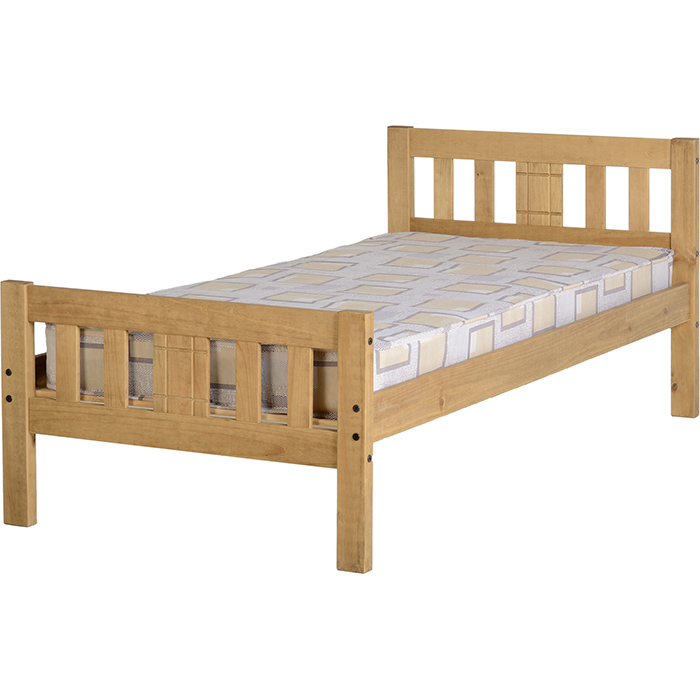 Rio 3' Bed In Distressed Waxed Pine - Click Image to Close
